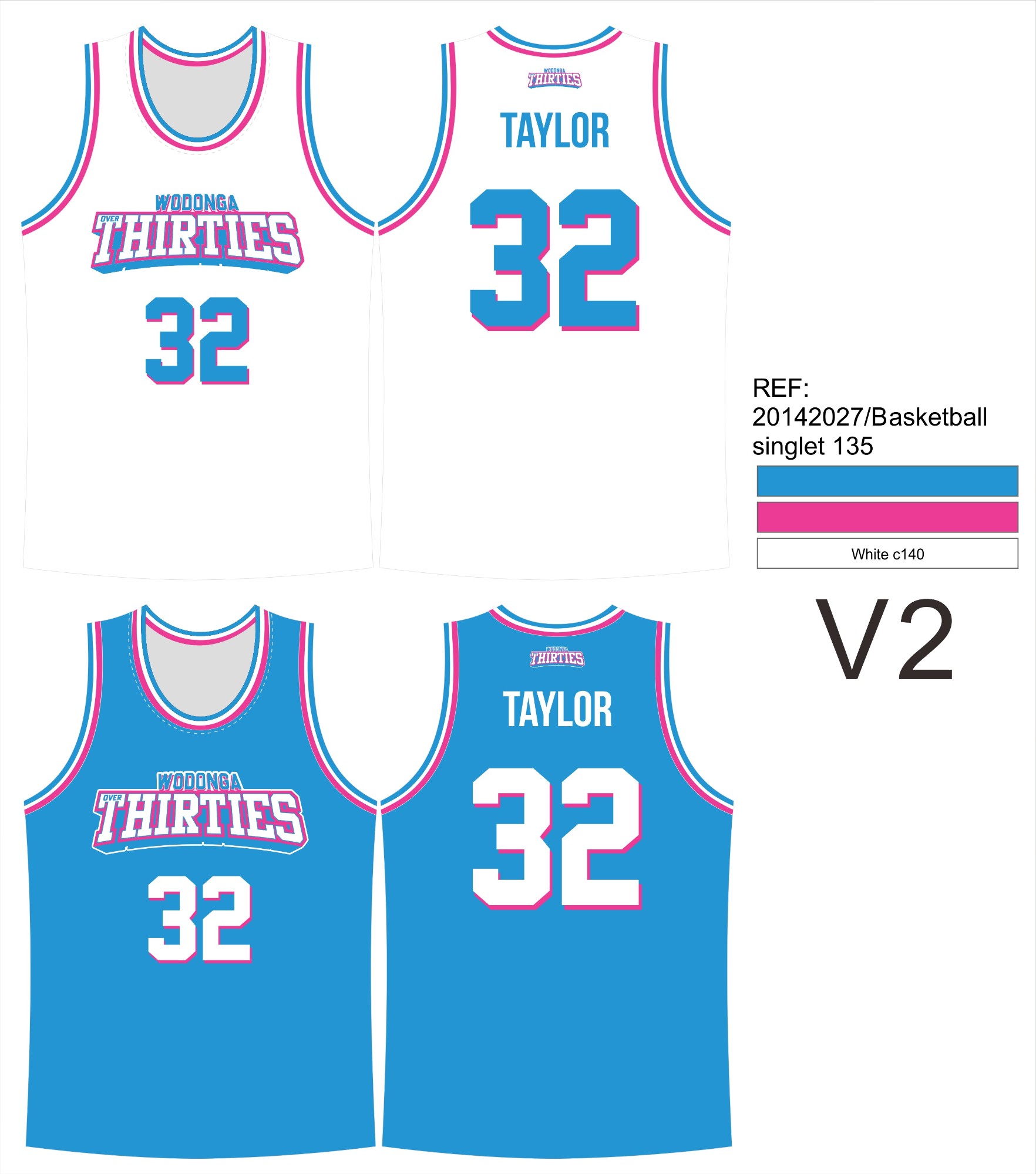 Wodonga Over 30's Blue Jersey