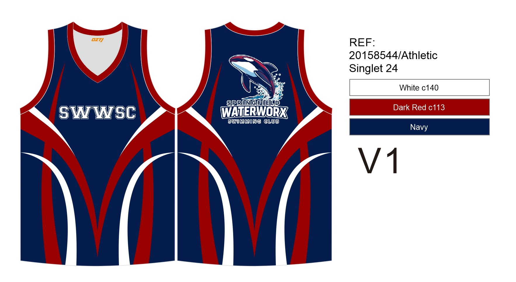 SWWSC Athletic fit Singlet 