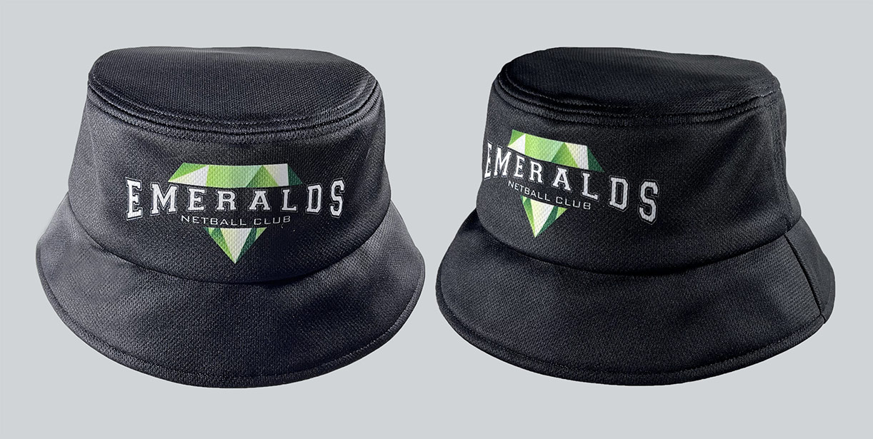 Custom outdoor sports bucket hat with optional adjustable chin strap for Aussie conditions